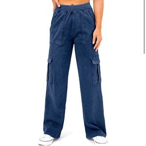 NWT Halara Knit Denim Cargo Pants